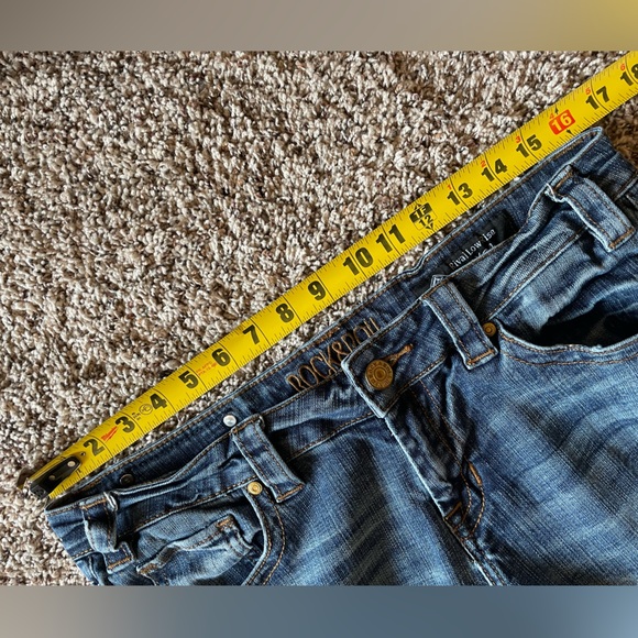 Rock & Roll Cowgirl Rival Low Rise 30x34 (measures 33x33) Jeans Tall Boot Cut - Picture 6 of 10